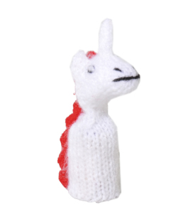 EINHORN weiß, Fingerpuppe 