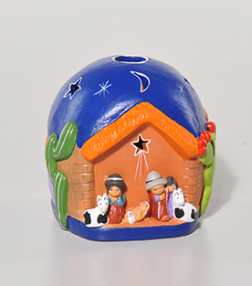 KRIPPE, Windlicht, Ton dm8xH9cm