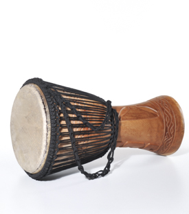 DJEMBE 13in, dm ca 36cm Tsuinidua-Holz, h ca 60cm