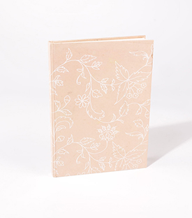 NOTIZBUCH Ranken creme-weiß 11xH15cm Loktapapier 40 Blatt