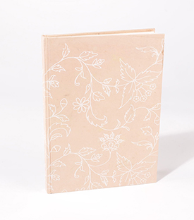 NOTIZBUCH Ranken creme-weiß 15xH21xm Loktapapier 40 Blatt