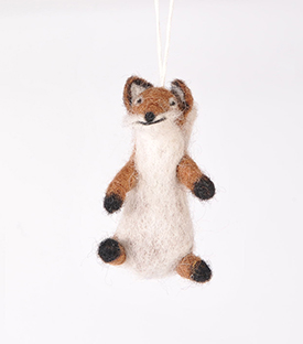 ANHÄNGER Fuchs Schafwolle handgefilzt, 7cm