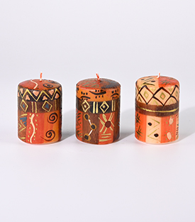 Artikeldetails anzeigen GESCHENKSBOX 3 Stumpenkerzen Bongazi, dm5xH7cm