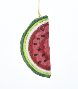 ANHÄNGER Wassermelone Baumwollmaché upcycling H8cm