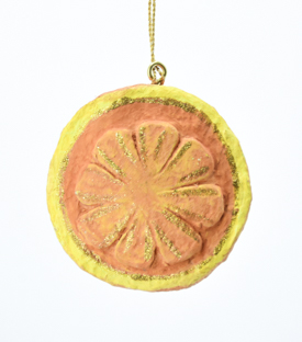 ANHÄNGER Orange Baumwollmaché upcycling H6cm