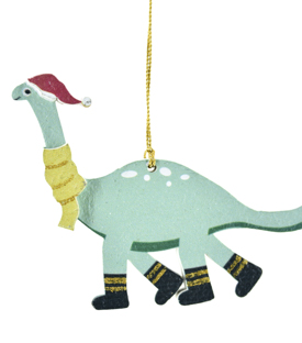 ANHÄNGER Dinosaurier türkis Baumwollmaché upcycling H11cm