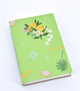 NOTIZBUCH grün Leder recycelt H21 x B15cm
