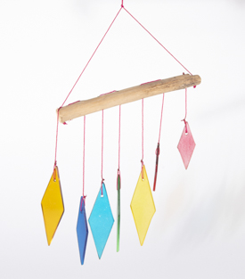 WINDSPIEL Raute Glas recycelt 20x32cm