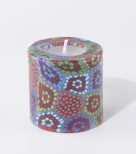 KERZE Swazi Candles Milefiori 6,5xh6,5cm