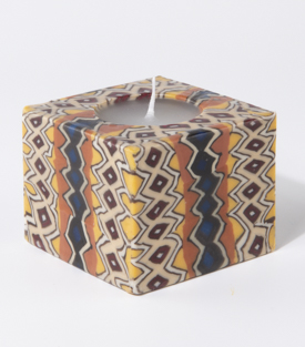 KERZE Swazi Candles Ethno 8,5x8,5xh7cm
