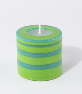 KERZE Swazi Candles Lollipop grün 6,5xh6,5cm