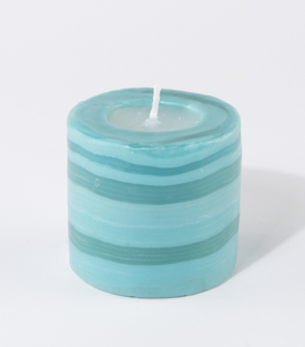 KERZE Swazi Candles Lollipop blau 6,5xh6,5cm