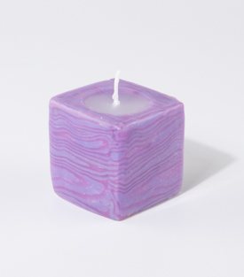 KERZE Swazi Candles Würfel lila 5,5x5,5xh5,5cm