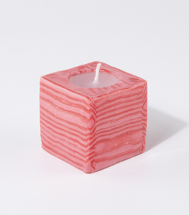 KERZE Swazi Candles Würfel rot 5,5x5,5xh5,5cm
