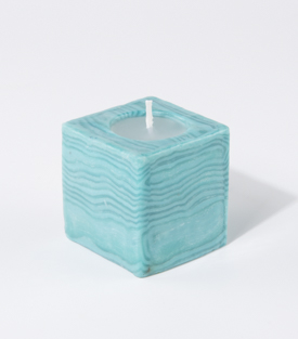 KERZE Swazi Candles Würfel blau 5,5x5,5xh5,5cm