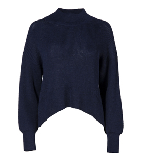 PULLOVER nachtblau 100% Alpaka