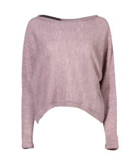 PULLOVER rosé 100% Alpaka