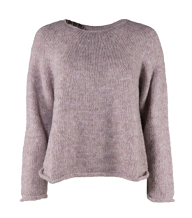 PULLOVER rosé 89% Alpaka 11% Polyamid