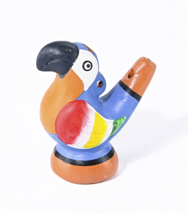PFEIFERL blauer Vogel Ton, 6,5xH7,5cm