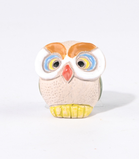 SETZKASTENFIGUR Eule Ton  ca 4cm