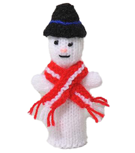 FINGERPUPPE Schneemann ca. 9cm