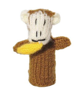 AFFE mit Banane Fingerpuppe 