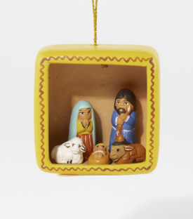 ANHÄNGER Weihnachtskrippe quadratisch 5x5xT3cm