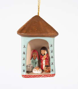 ANHÄNGER Weihnachtskrippe Pavillion 4,5x8,5xT4cm