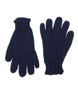 HANDSCHUHE nachtblau 100% Alpaka
