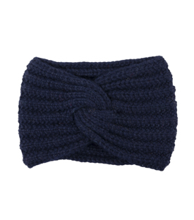 TURBANSTIRNBAND nachtblau 100% Alpaka