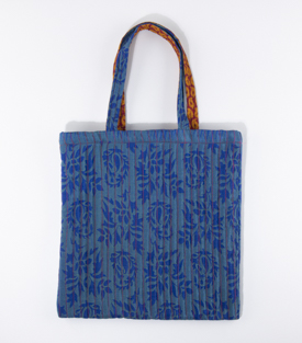 Artikeldetails anzeigen TASCHE Recycling Sari gesteppt 100% Mischfasern 40x39cm