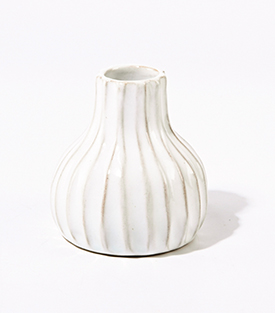 VASE Rillen weiß dm9xH9cm 