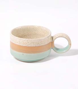 ESPRESSOTASSE Streifen jade ca. 6cmxH4cm