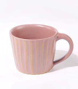 TASSE Kerben mauve matt dm8xH6,5cm