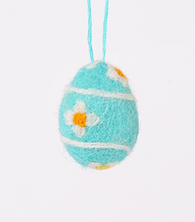 ANHÄNGER Osterei Filz, türkis 3,5cm