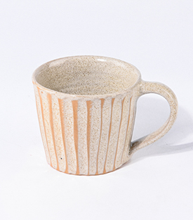 TASSE Rillen weiß dm8xH6,5cm