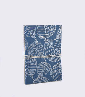 NOTIZBUCH Blatt blau 11x15cm
