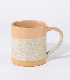 TASSE Streifen pfirsich ca. dm 7,5xH9cm