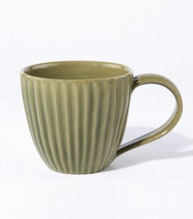 TASSE Rillen oliv  dm10xH9,5cm
