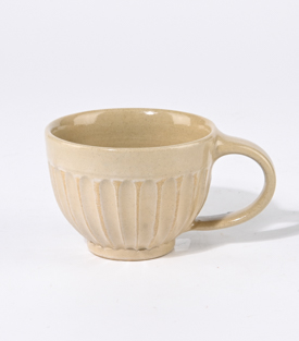 TASSE Rillen creme  dm8xH6cm