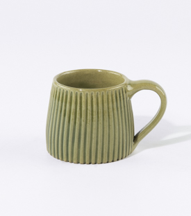 ESPRESSOTASSE gerillt oliv  dm5x4,5Hcm
