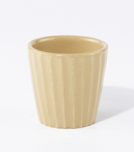 BECHER gerillt aprikot 5,5xh6cm