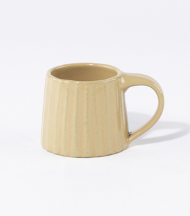 ESPRESSOTASSE gerillt aprikot 6xh5cm