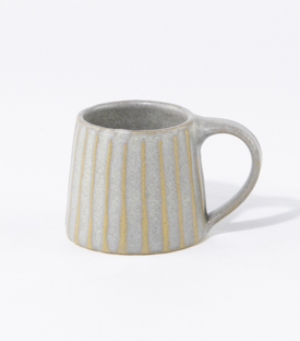 ESPRESSOTASSE gerillt grau 6xh5cm