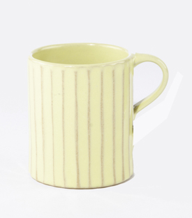 TASSE gerillt gelb 7xh9cm