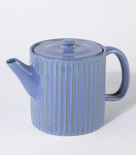 TEEKANNE gerillt blau hoch 1L dm12xh16cm