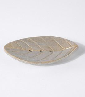 SEIFENSCHALE geprägt Blatt 13,5x9xh3cm