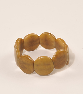 ARMBAND Tagua karamell auf Gummiband