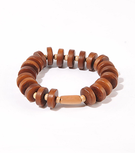 ARMBAND Tagua kaffee auf Gummiband