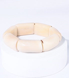 ARMBAND Tagua weiß elastisch
